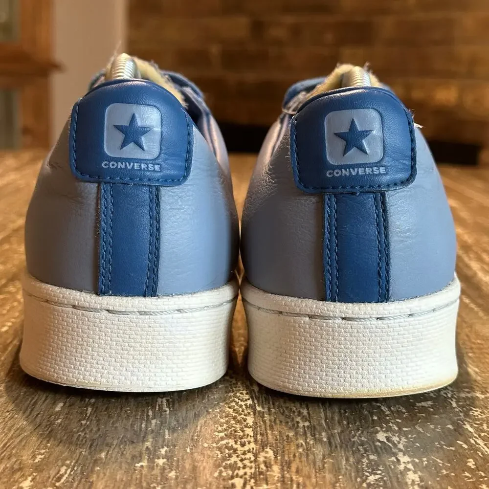 Converse All Star Pro Leather Low Top Sneakers Blue Grey Men’s Size 10